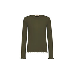 MMElaine Seamless Silk O-LS Tee, olive night, MOS MOSH