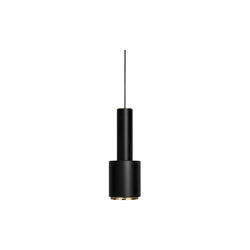 Pendant Light A110 “Hand Grenade”, black/brass-plated, Artek
