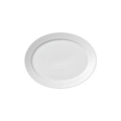 Hvid Riflet fad 35 cm, Royal Copenhagen