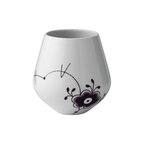 Sort Mega Riflet vase 15 cm, Royal Copenhagen