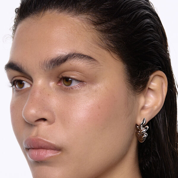 Coil Hoops Medium, s&oslash;lv, Maria Black