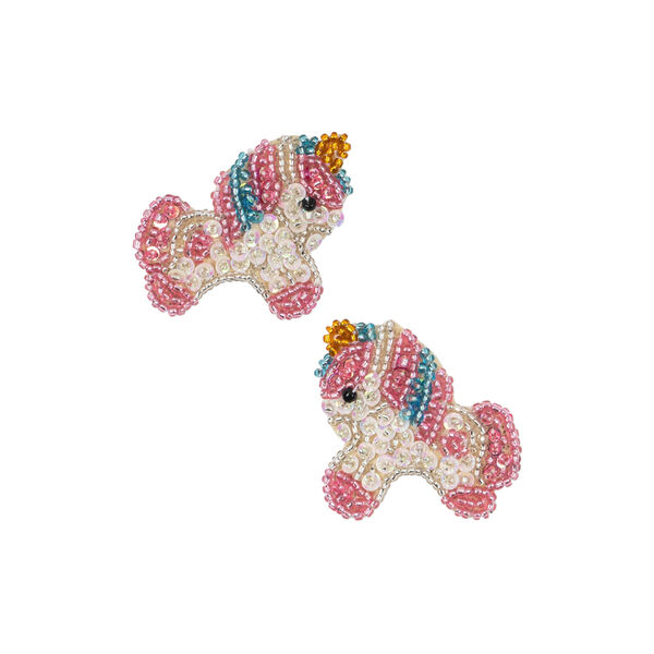 2 Pack Unicorn Beaded Hair Clips, unicorn 2 Pack Unicorn Beaded Hair Clips, unicorn, Konges Sløjd