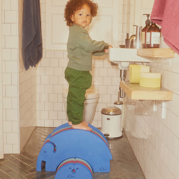 Elefant L, blue gym, bObles