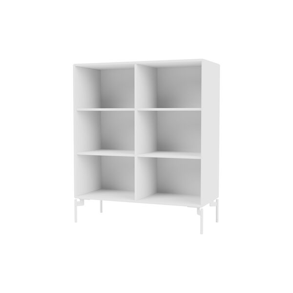Montana 1113 reol med hjul, 101 new white/black, Montana Furniture