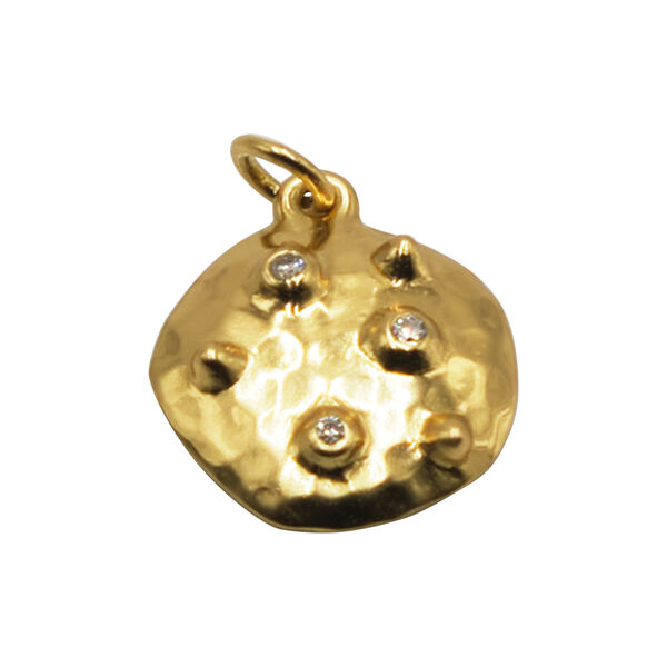Full Moon Pendant, gold, Stone Copenhagen