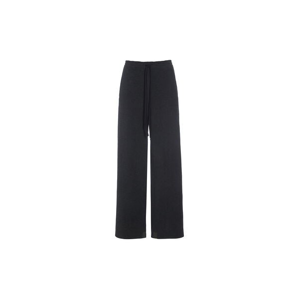 Loose Fit Flared Fleece Trousers | Soft Black |Bukser, Henriette Steffensen Copenhagen