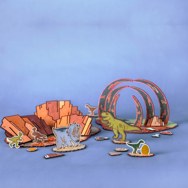 Dinosaur trælegetøj | Kampen i ødemarken, Crateit