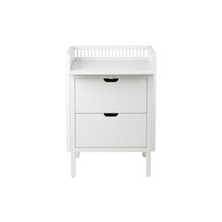 Sebra puslebordet med skuffer, classic white, Sebra