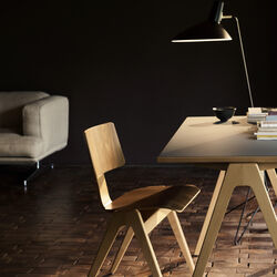 Daystak RD2 Table, honey stained beech/verde comodoro 0750, &Tradition