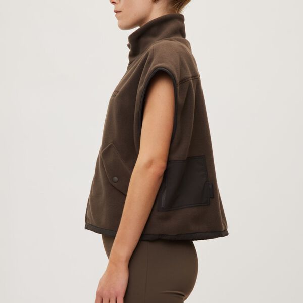 Gilet Polar Fleece Campfire, coffee, Rethinkit