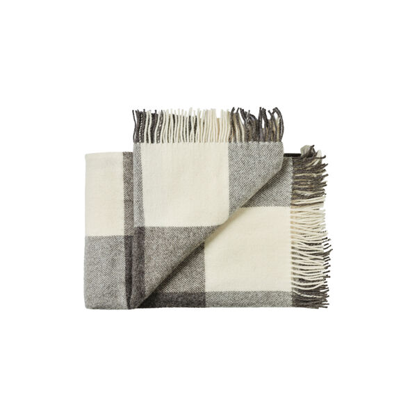 &AElig;r&oslash; plaid, 0101 grey white, Silkeborg Uldspinderi