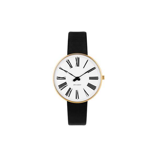 Roman armbåndsur, white/gold/black, Arne Jacobsen Watches