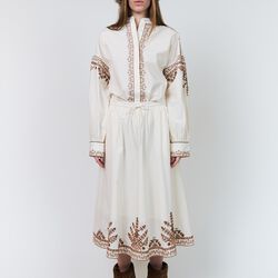 BristolLL Midi Skirt, creme, Lollys Laundry