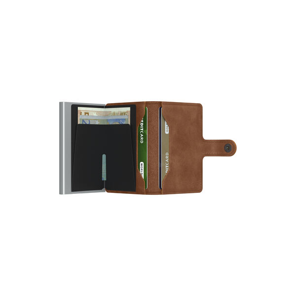 Miniwallet, vintage cognac/silver, Secrid
