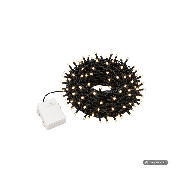 Easy-Line Lysk&aelig;de AA-batterier 200 LED, warm white, Sirius Home