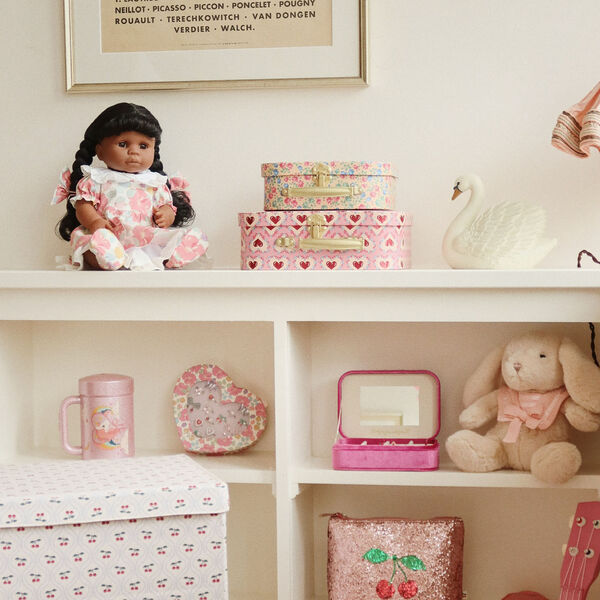 2-pack Suitcase, pink, Konges Sløjd