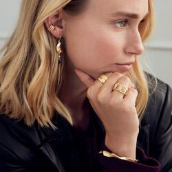 Cilie ring, fors&oslash;lvet, Pure by Nat