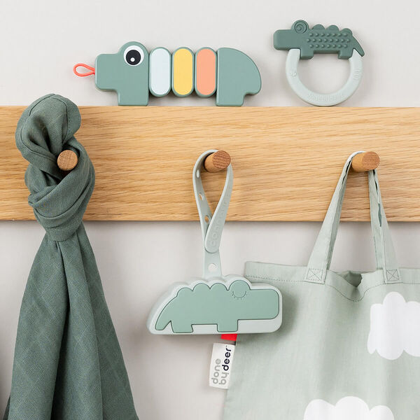 Croco silikone sutteholder, green, Done by Deer