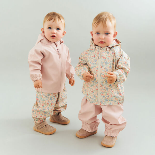 Rainwear Charlo Overall, flowers and seashells, Wheat
