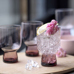 Sorrento vandglas 4 stk., pink, Lyngby Glas