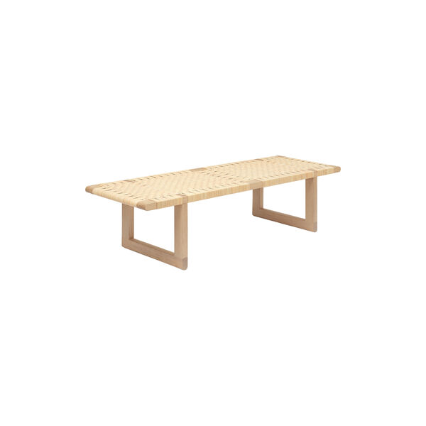 BM0488L Table Bench bord, olieret eg/rattan, Carl Hansen & S&oslash;n