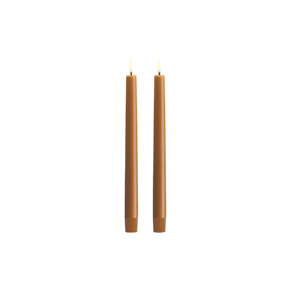 LED taper candle smooth 2-pack, wild honey, Uyuni Lighting