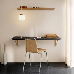 AB019 Wall Desk, sort/olieret egetræsfinér, Carl Hansen & Søn