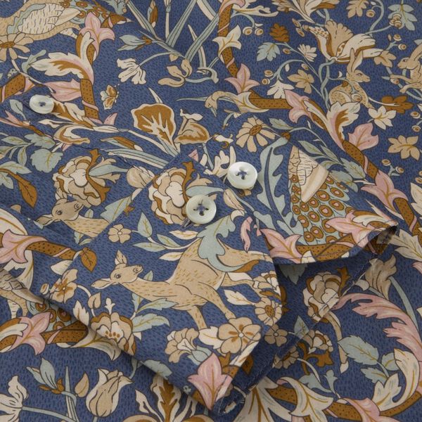 Siri Shirt, blue pattern, Stenströms