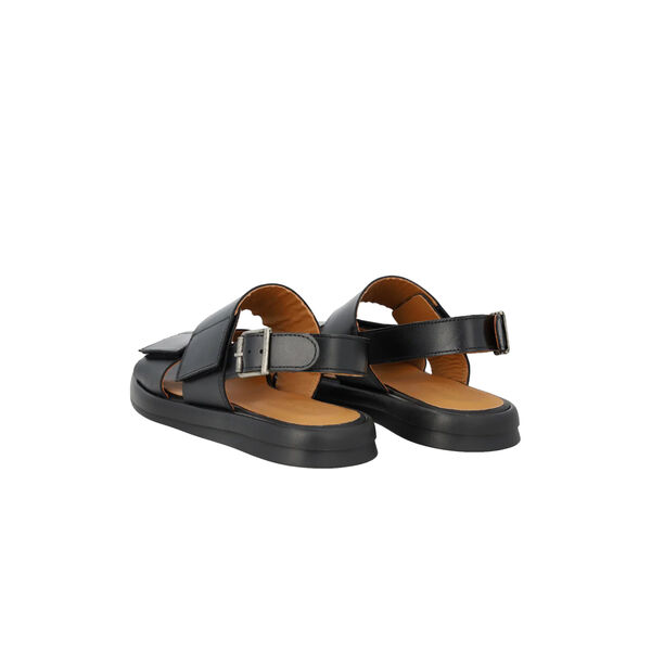 Sandal med justerbare velcroremme, black, ANGULUS