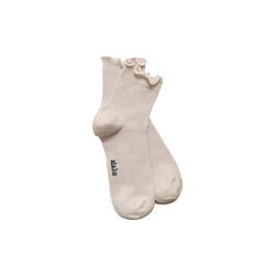 Cotton Frill Sock, milk, Aiayu