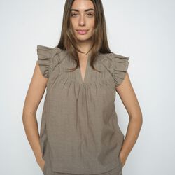 MMWoda Izha Blouse, chocolate chip, MOS MOSH