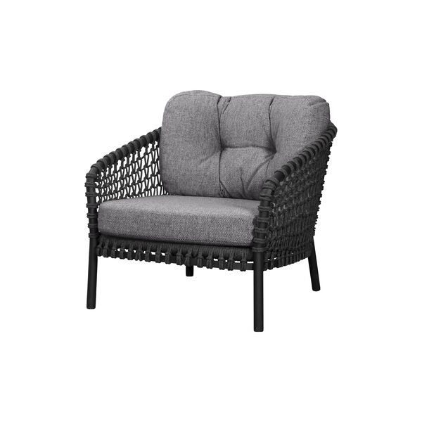 Ocean large loungestol, dark grey, Cane-line