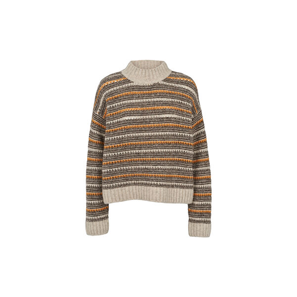 Sally High Neck, light grey mel-carafe-buckskin, Basic Apparel