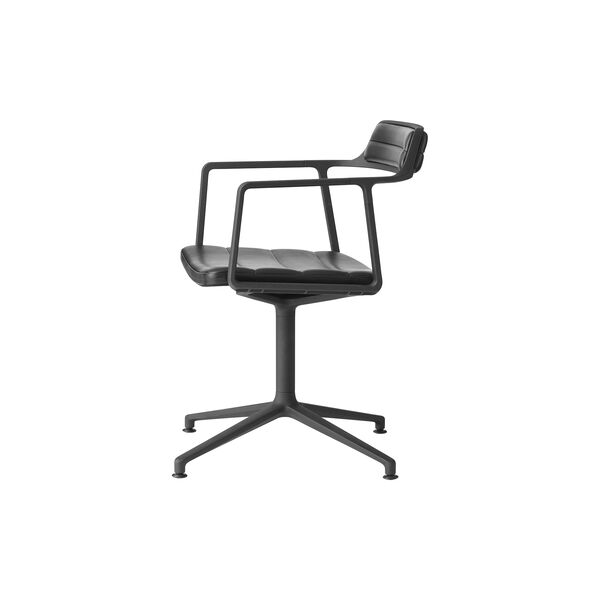 VIPP452 drejestol med gulvglidere, sort/sort, Vipp