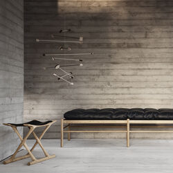 OW2000 Ægypterstolen, sæbebehandlet eg/sort, Carl Hansen & Søn