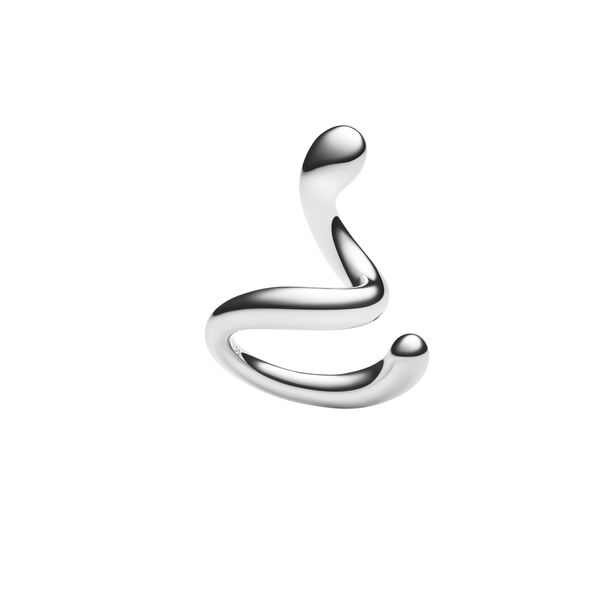 Coil Whirl Ear Cuff Left, s&oslash;lv, Maria Black