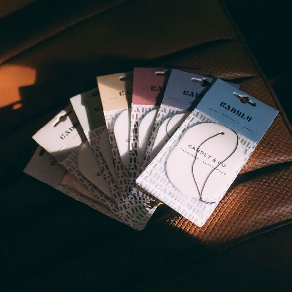 No. 1 Scented Car/Room Tag, Geranium/Incense, Candly & Co