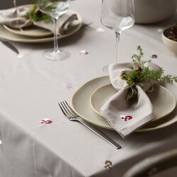 Christmas Hearts Embroidery stofservietter, dark red, Södahl