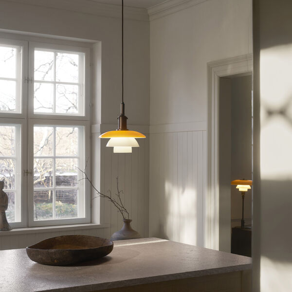 PH 3/3 Pendel Centenary Edition, amber/opal white, Louis Poulsen