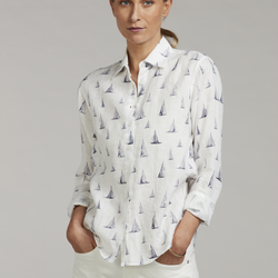 Siri Shirt, blue pattern, Stenstr&ouml;ms