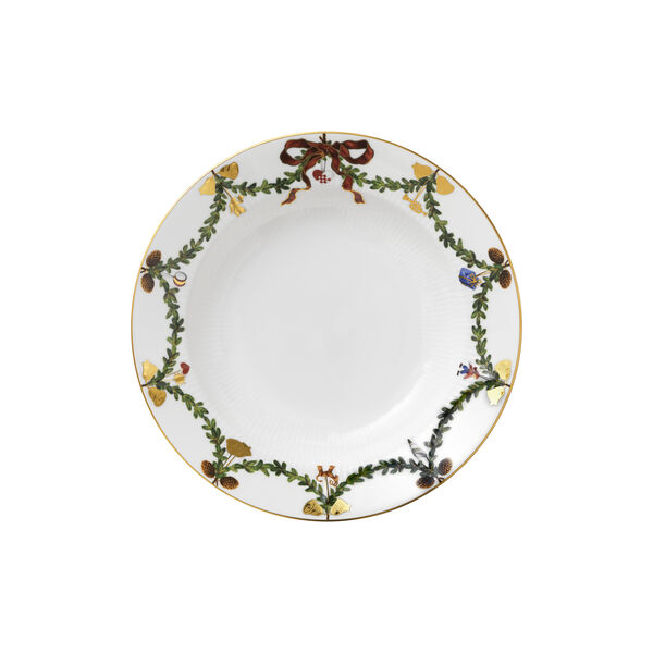 Stjerne Riflet Jul dyb tallerken &Oslash; 24,5 cm, Royal Copenhagen