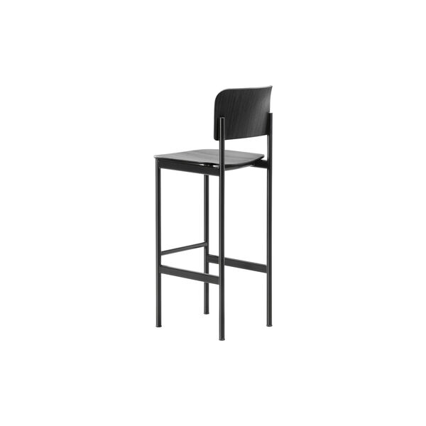 Plan Barstool, black lacquered ash/black, Fredericia Furniture