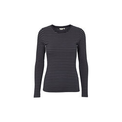 Ludmilla LS Tee GOTS, blackened pearl/black, Basic Apparel