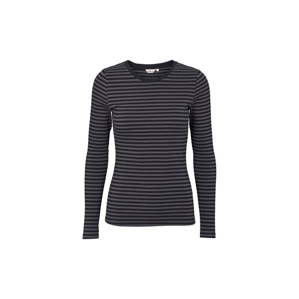 Ludmilla LS Tee GOTS, blackened pearl/black, Basic Apparel