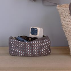 Strikket Clutch Multi, brown-beige_sugar Strikket Clutch Multi, brown-beige_sugar, By LOHN