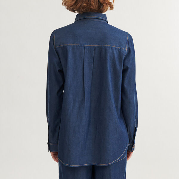 Bine LS Shirt, mid blue, Basic Apparel