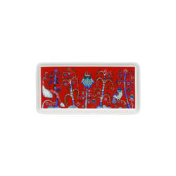 Taika aflang tallerken, r&oslash;d, Iittala