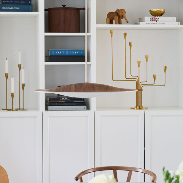 Sinus Wood 550P Pendant, walnut, Piet Hein