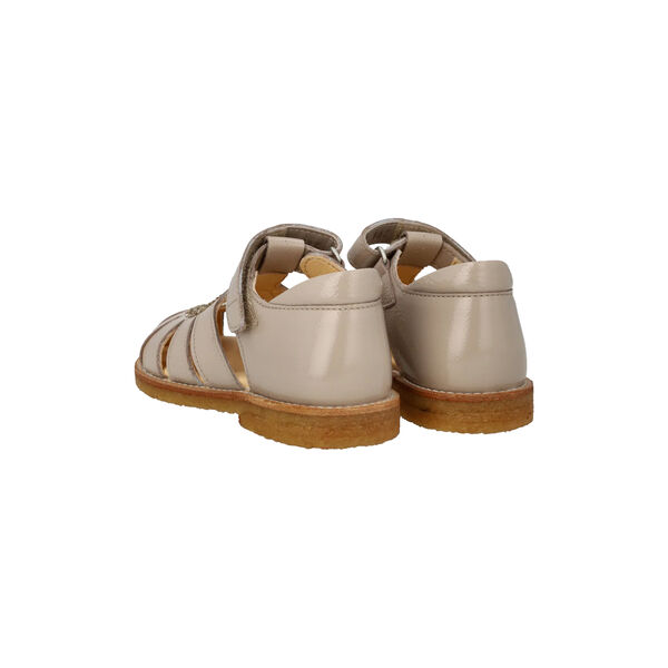 Hjertesandal med glitterhjerte, sand/champagne glitter, ANGULUS