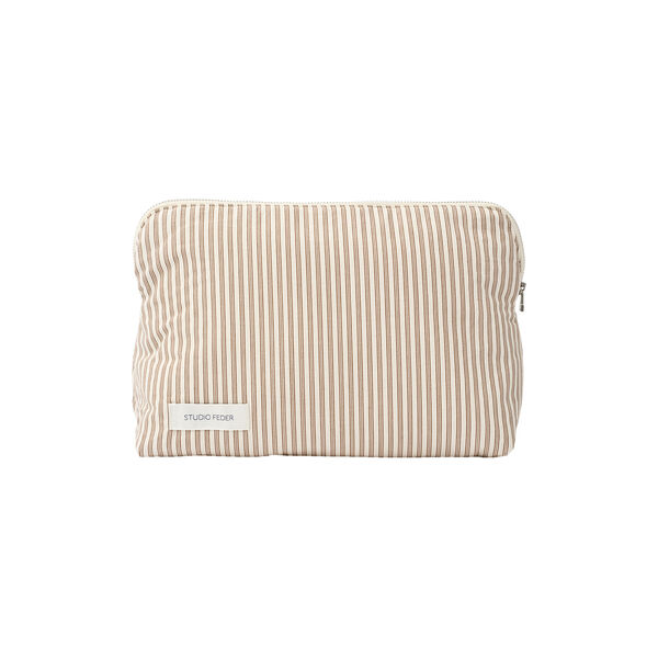 Celia toilettaske, brown beach stripe, Studio Feder